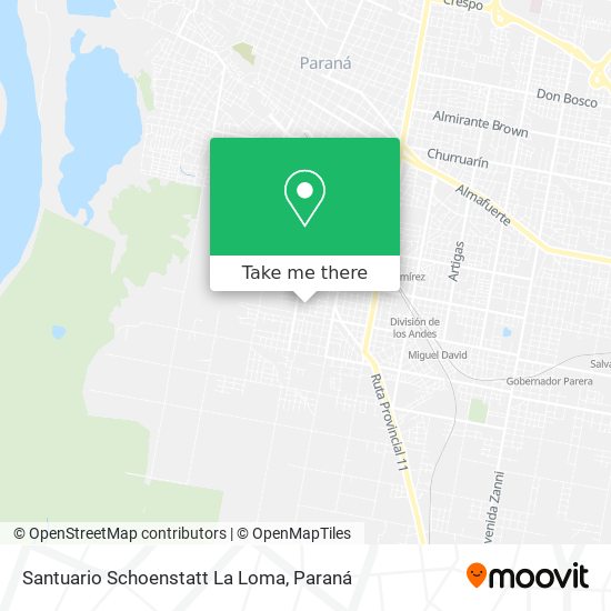 Mapa de Santuario Schoenstatt La Loma