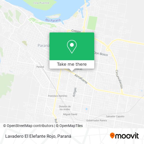 Lavadero El Elefante Rojo map