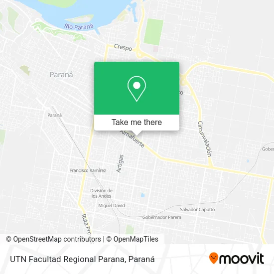 Mapa de UTN Facultad Regional Parana