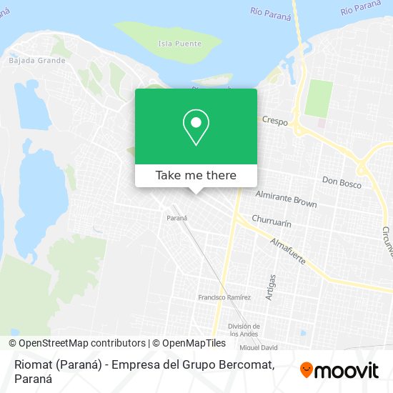 Mapa de Riomat (Paraná) - Empresa del Grupo Bercomat