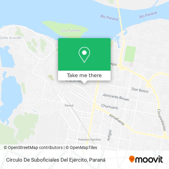 Círculo De Suboficiales Del Ejército map