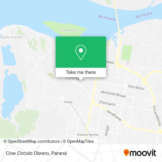 Mapa de Cine Circulo Obrero