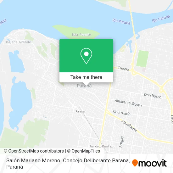 Mapa de Salón Mariano Moreno. Concejo Deliberante Parana