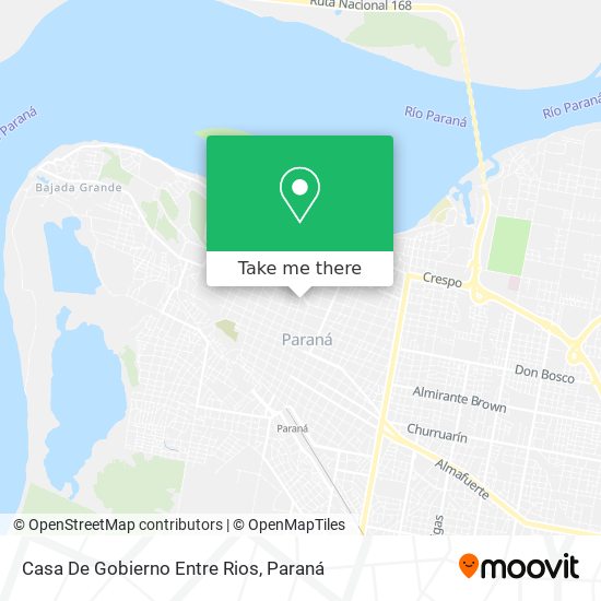 Casa De Gobierno Entre Rios map