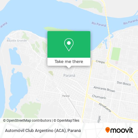 Automóvil Club Argentino (ACA) map