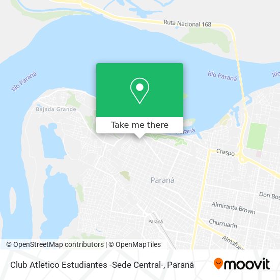 Club Atletico Estudiantes -Sede Central- map