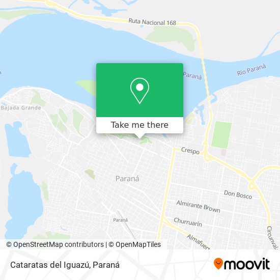 Cataratas del Iguazú map