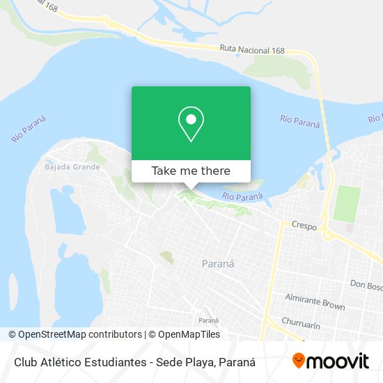 Mapa de Club Atlético Estudiantes - Sede Playa