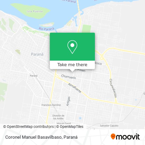 Coronel Manuel Basavilbaso map
