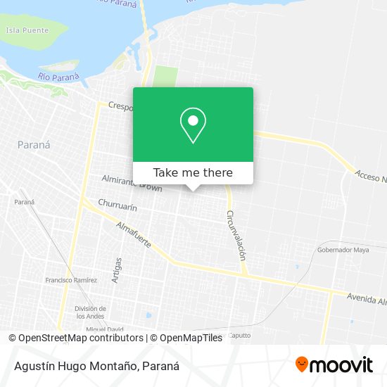 Agustín Hugo Montaño map