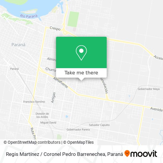 Mapa de Regis Martínez / Coronel Pedro Barrenechea
