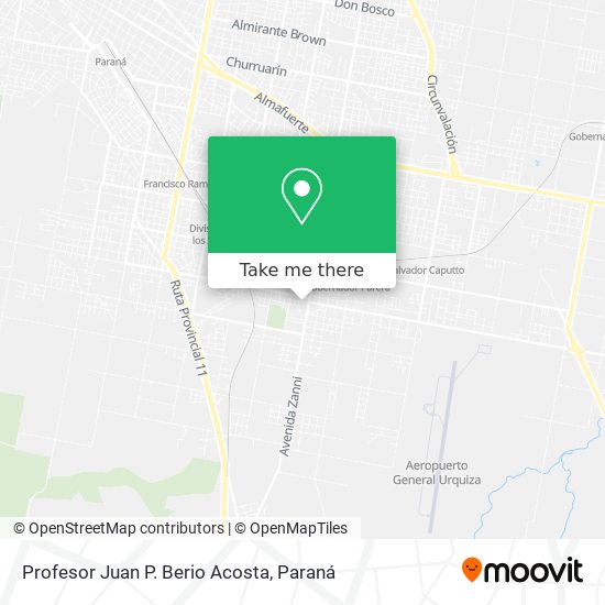 Mapa de Profesor Juan P. Berio Acosta