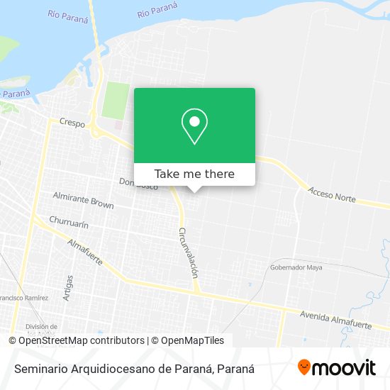 Seminario Arquidiocesano de Paraná map