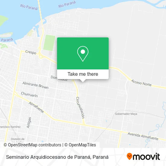 Mapa de Seminario Arquidiocesano de Paraná