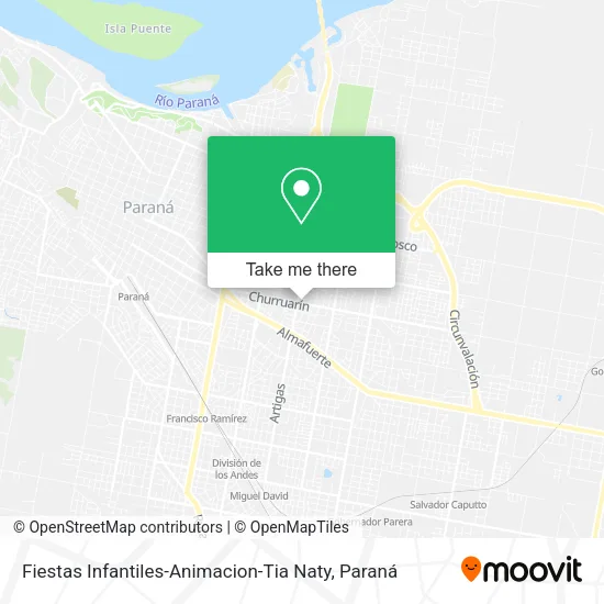 Mapa de Fiestas Infantiles-Animacion-Tia Naty