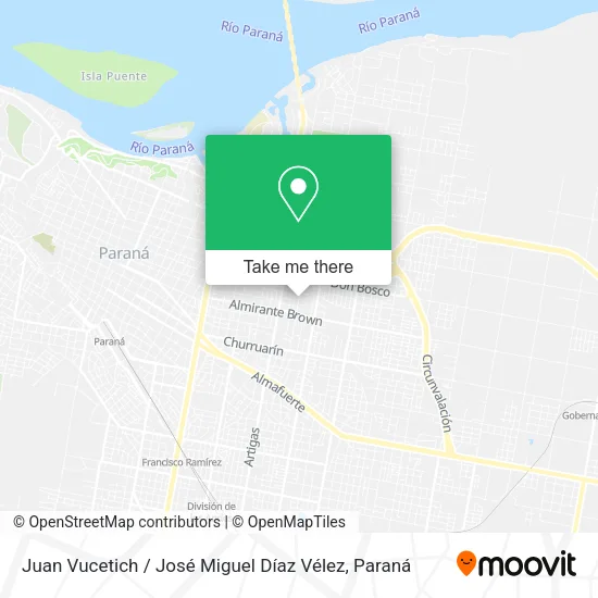 Mapa de Juan Vucetich / José Miguel Díaz Vélez