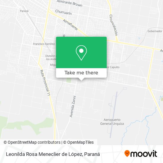 Leonilda Rosa Meneclier de López map