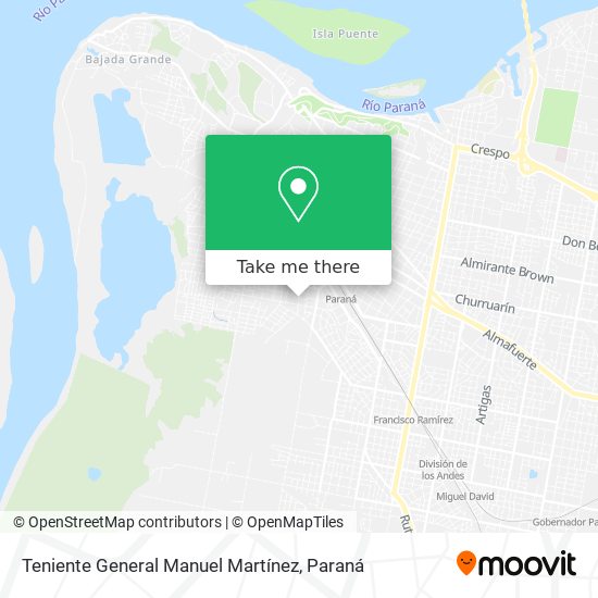 Teniente General Manuel Martínez map