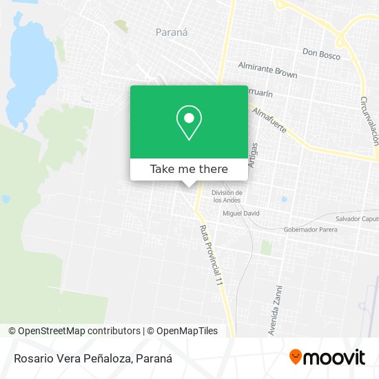 Rosario Vera Peñaloza map