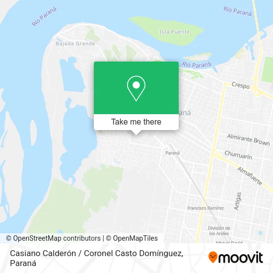 Mapa de Casiano Calderón / Coronel Casto Domínguez