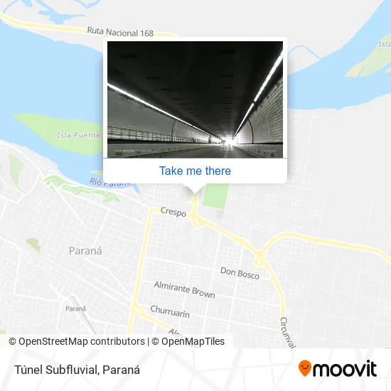 Mapa de Túnel Subfluvial