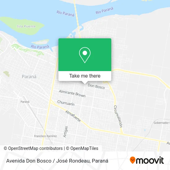 Mapa de Avenida Don Bosco / José Rondeau