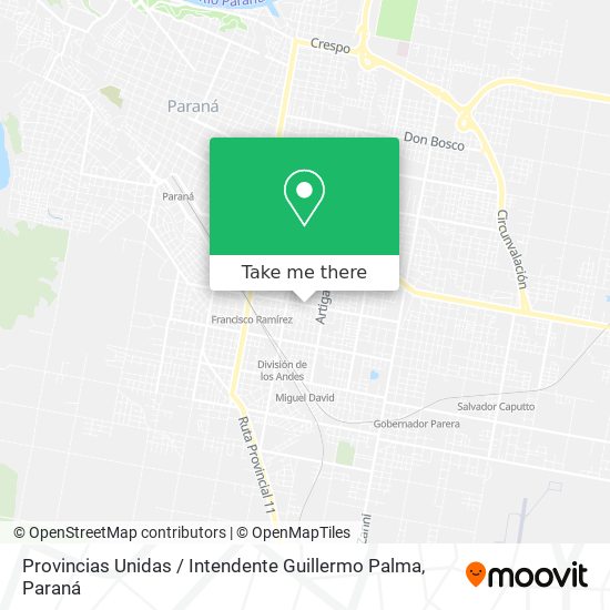 Provincias Unidas / Intendente Guillermo Palma map