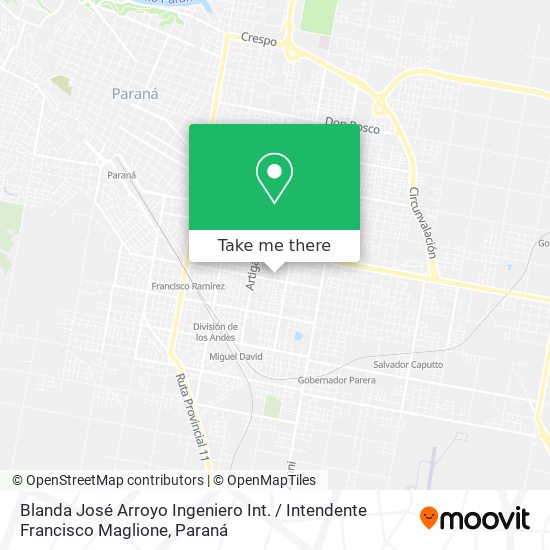 Blanda José Arroyo Ingeniero Int. / Intendente Francisco Maglione map