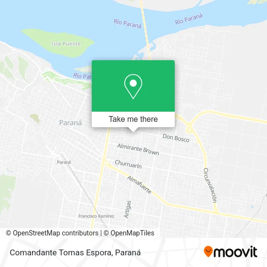 Mapa de Comandante Tomas Espora