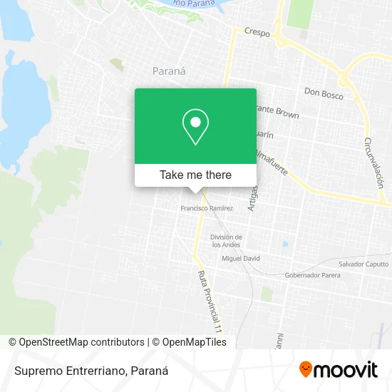 Supremo Entrerriano map