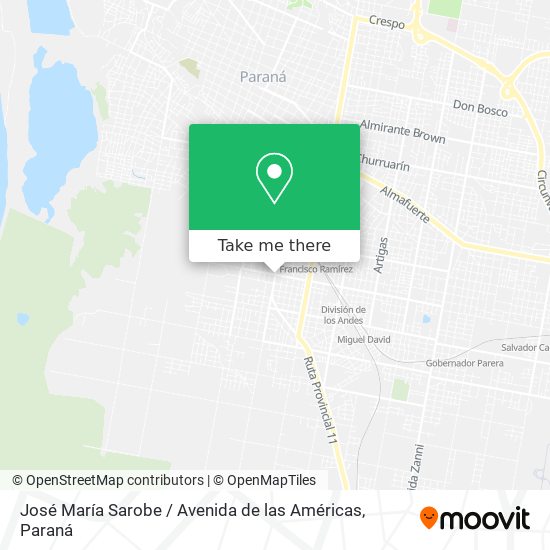 José María Sarobe / Avenida de las Américas map