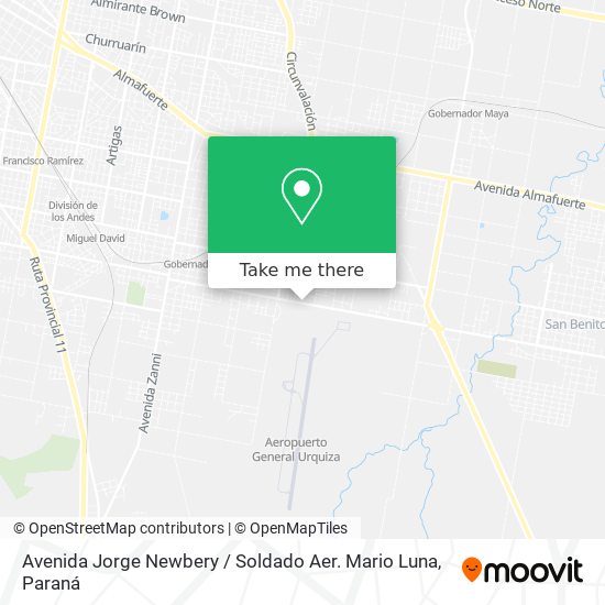 Mapa de Avenida Jorge Newbery / Soldado Aer. Mario Luna
