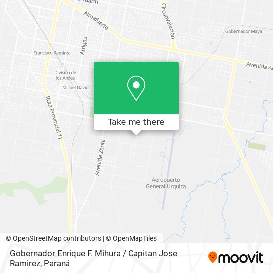 Gobernador Enrique F. Mihura / Capitan Jose Ramirez map