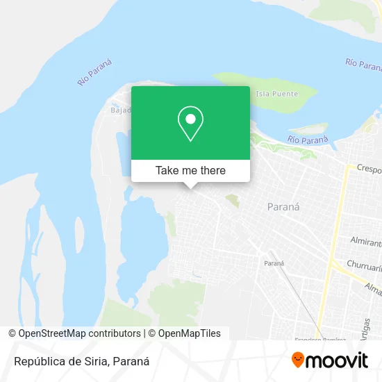 Mapa de República de Siria