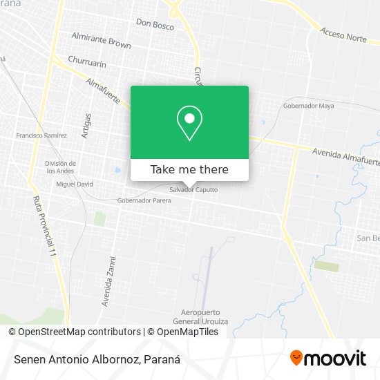 Senen Antonio Albornoz map