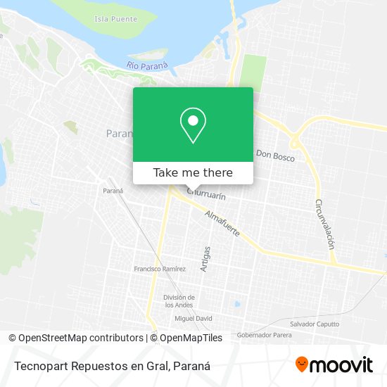 Tecnopart Repuestos en Gral map