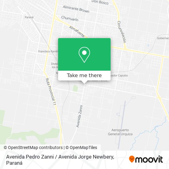 Avenida Pedro Zanni / Avenida Jorge Newbery map