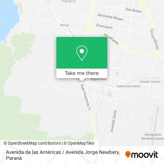 Mapa de Avenida de las Américas / Avenida Jorge Newbery