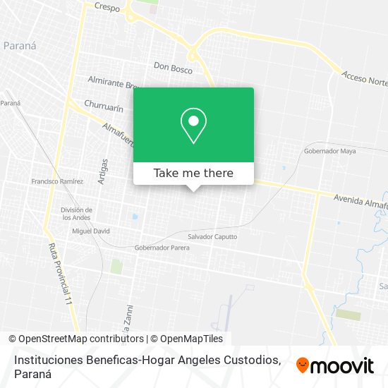 Mapa de Instituciones Beneficas-Hogar Angeles Custodios