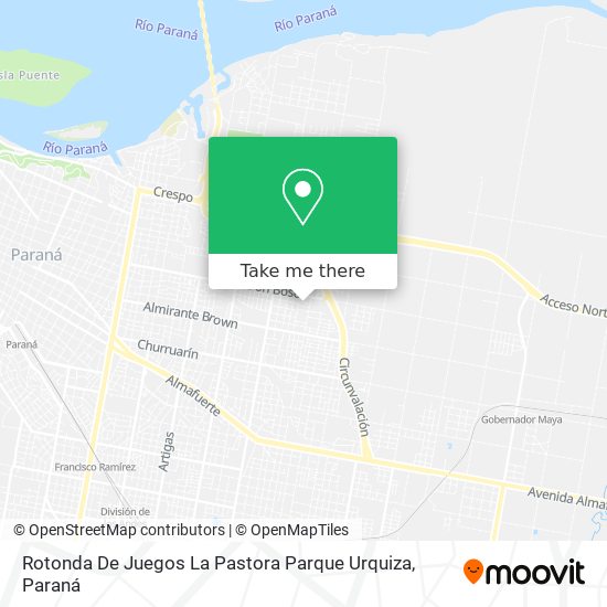 Mapa de Rotonda De Juegos La Pastora Parque Urquiza