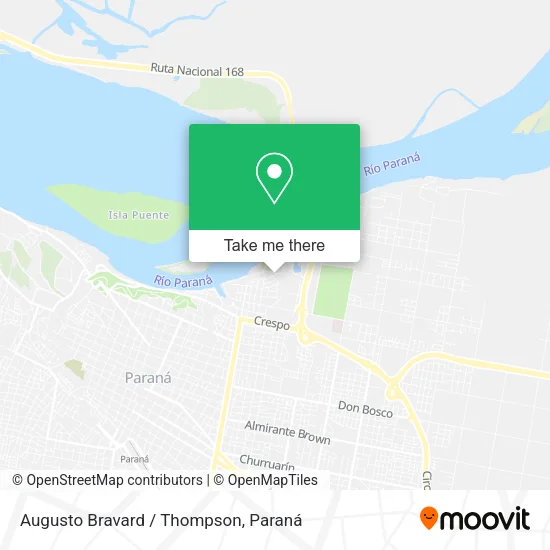 Mapa de Augusto Bravard / Thompson