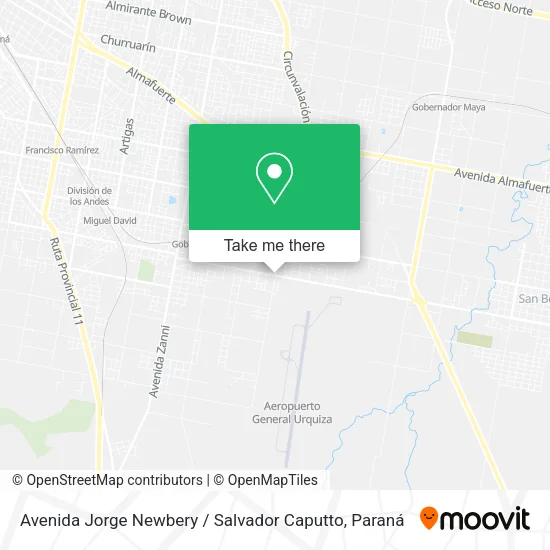Mapa de Avenida Jorge Newbery / Salvador Caputto