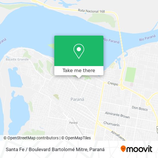 Santa Fe / Boulevard Bartolomé Mitre map