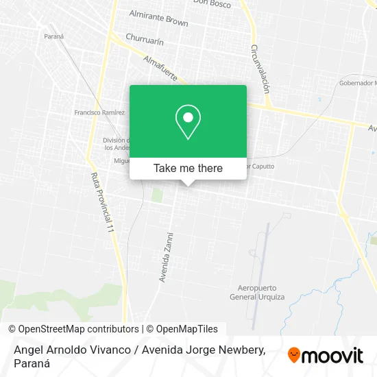 Mapa de Angel Arnoldo Vivanco / Avenida Jorge Newbery
