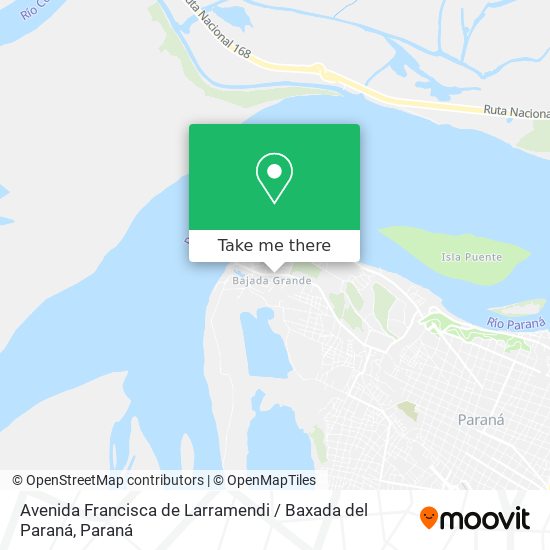 Mapa de Avenida Francisca de Larramendi / Baxada del Paraná