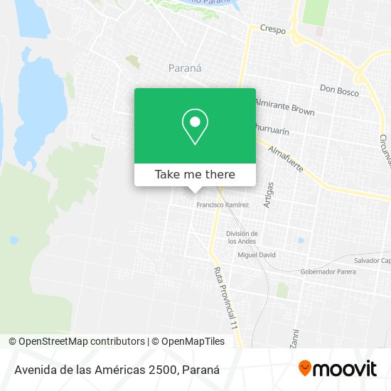 Avenida de las Américas 2500 map