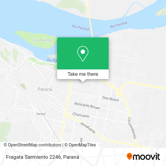 Mapa de Fragata Sarmiento 2246