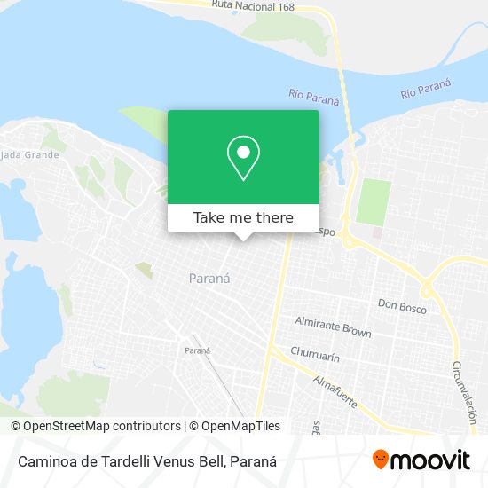 Caminoa de Tardelli Venus Bell map