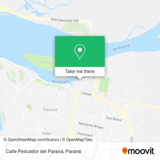 Mapa de Calle Pescador del Paraná