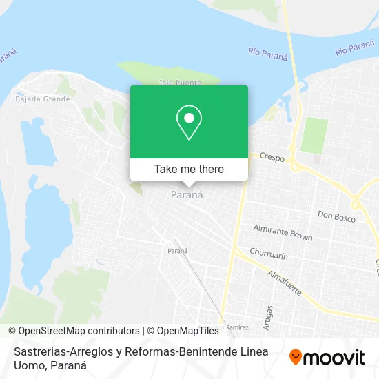 Mapa de Sastrerias-Arreglos y Reformas-Benintende Linea Uomo